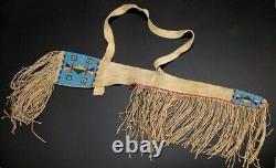 Native American Gun Cover Sioux Indian Beaded Suede Leather Rifle Scabbard S504