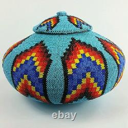 Native American Hand Beaded Basket