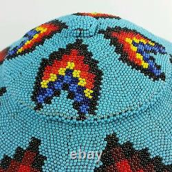 Native American Hand Beaded Basket