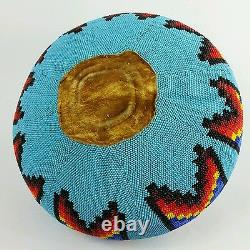 Native American Hand Beaded Basket