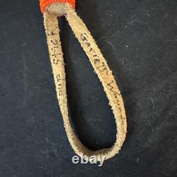 Native American Hand Beaded Bi-Point Stone War Club With Leather Handmade