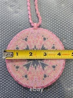 Native American, Hand Beaded Medallion Necklace PowWow