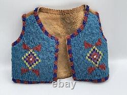 Native American Hand Beaded Miniature Vest