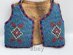 Native American Hand Beaded Miniature Vest