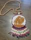 Native American Handmade Beaded Buffalo Pendant Necklace
