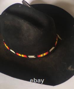 Native American Handmade Beaded Hatband with Porcupine Quills