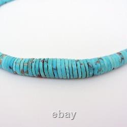 Native American Heishi Graduated Bead Necklace Turquoise Shell Necklace Vintage