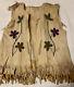 Native American Indian Antique Brain Tanned Deerskin Hand Beaded Leather Vest