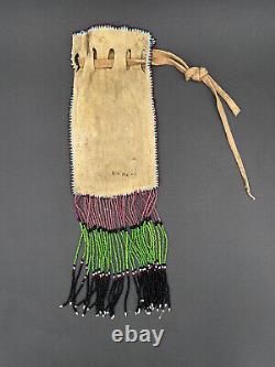 Native American Indian Apa Hw Beaded Bag c. 1900
