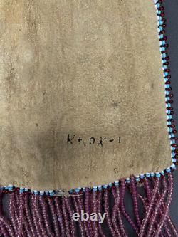 Native American Indian Apa Hw Beaded Bag c. 1900