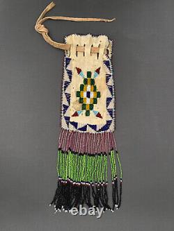 Native American Indian Apa Hw Beaded Bag c. 1900