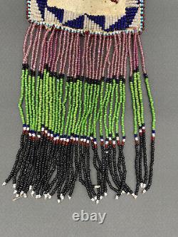 Native American Indian Apa Hw Beaded Bag c. 1900