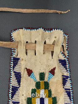 Native American Indian Apa Hw Beaded Bag c. 1900