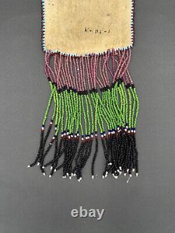 Native American Indian Apa Hw Beaded Bag c. 1900