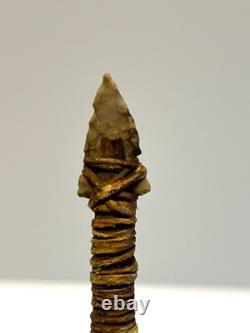 Native American Indian Arrow Stone Tip RARE Beads Feathers # E6