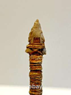 Native American Indian Arrow Stone Tip RARE Beads Feathers # E6