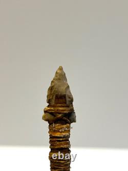 Native American Indian Arrow Stone Tip RARE Beads Feathers # E6
