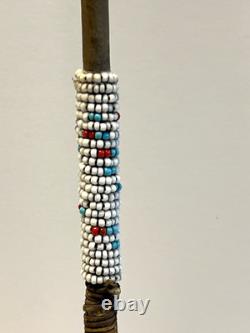 Native American Indian Arrow Stone Tip RARE Beads Feathers # E6