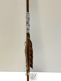 Native American Indian Arrow Stone Tip RARE Beads Feathers # E6