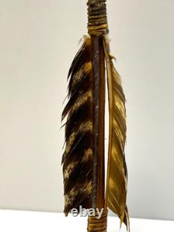 Native American Indian Arrow Stone Tip RARE Beads Feathers # E6