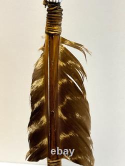 Native American Indian Arrow Stone Tip RARE Beads Feathers # E6