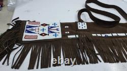 Native American Indian Beaded Rifle Cover Scabbard Sioux Style Suede Leather
