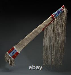 Native American Indian Beaded Rifle Scabbard Sioux Style Suede Leather