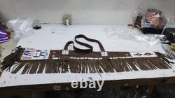 Native American Indian Beaded Rifle Scabbard Sioux Style Suede Leather Gun Cover