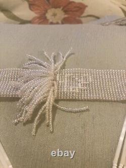 Native American Indian Bridal Necklace Glass Beaded Long