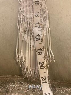 Native American Indian Bridal Necklace Glass Beaded Long