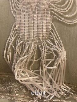 Native American Indian Bridal Necklace Glass Beaded Long
