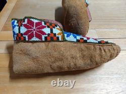 Native American Indian Ceremonial Beaded Moccasins