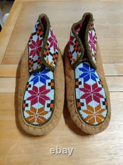 Native American Indian Ceremonial Beaded Moccasins
