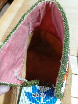 Native American Indian Ceremonial Beaded Moccasins