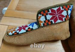 Native American Indian Ceremonial Beaded Moccasins
