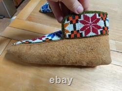 Native American Indian Ceremonial Beaded Moccasins
