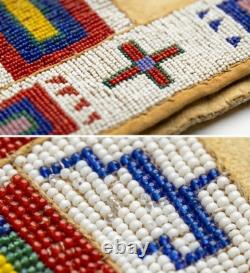Native American Indian Sioux Lakota Saddle Blanket Buffalo Hide Beaded Handmade
