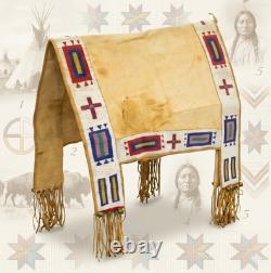 Native American Indian Sioux Lakota Saddle Blanket Buffalo Hide Beaded Handmade