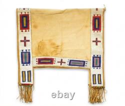 Native American Indian Sioux Lakota Saddle Blanket Buffalo Hide Beaded Handmade