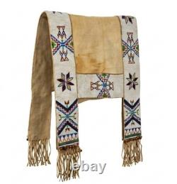 Native American Indian Sioux Lakota Saddle Blanket Buffalo Hide Beaded Handmade