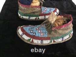 Native American Indian beaded Mocassins childs