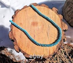 Native American Jewelry Discs Turquoise & Heishi Beads Necklace Handmade