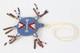 Native American Lakota Sioux Beaded Leather Turtle Umbilical Fetish Amulet