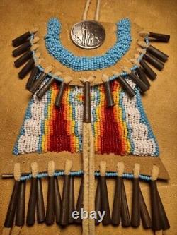 Native American Lakota beaded Strike-a-lite bag