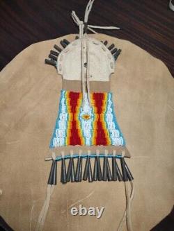 Native American Lakota beaded Strike-a-lite bag