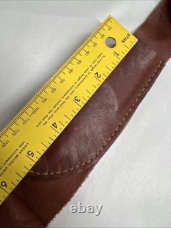 Native American Leather Crossbody Purse Bag Knife Sheath Strap Fringe Beaded