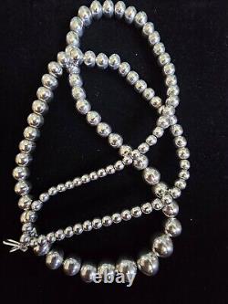 Native American NAVAJO silver Pearl Necklace