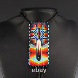 Native American Navajo Beaded Bolo Tie By Helen Dinae Native American Beadwork