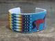 Native American Navajo Hand Beaded Horse Bracelet by Yazzie