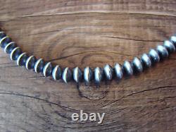 Native American Navajo Pearl Sterling Silver Saucer Bead 16 Necklace Doree